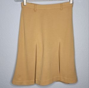 Vintage United Colors of Benetton Yellow Pleated Skirt, size 40(US size 4)